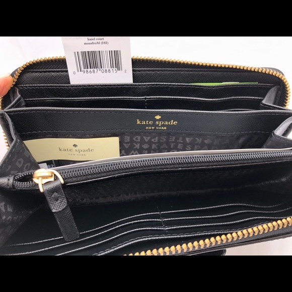 Kate spade hazel court Lacey zip around wallet bow - Picture 6 of 7